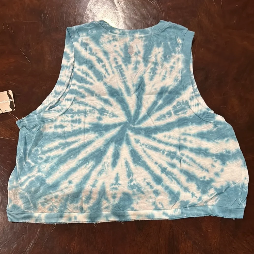 Free People Love Tank Tie Dye White/Bluestone Combo - Picture 5 of 5